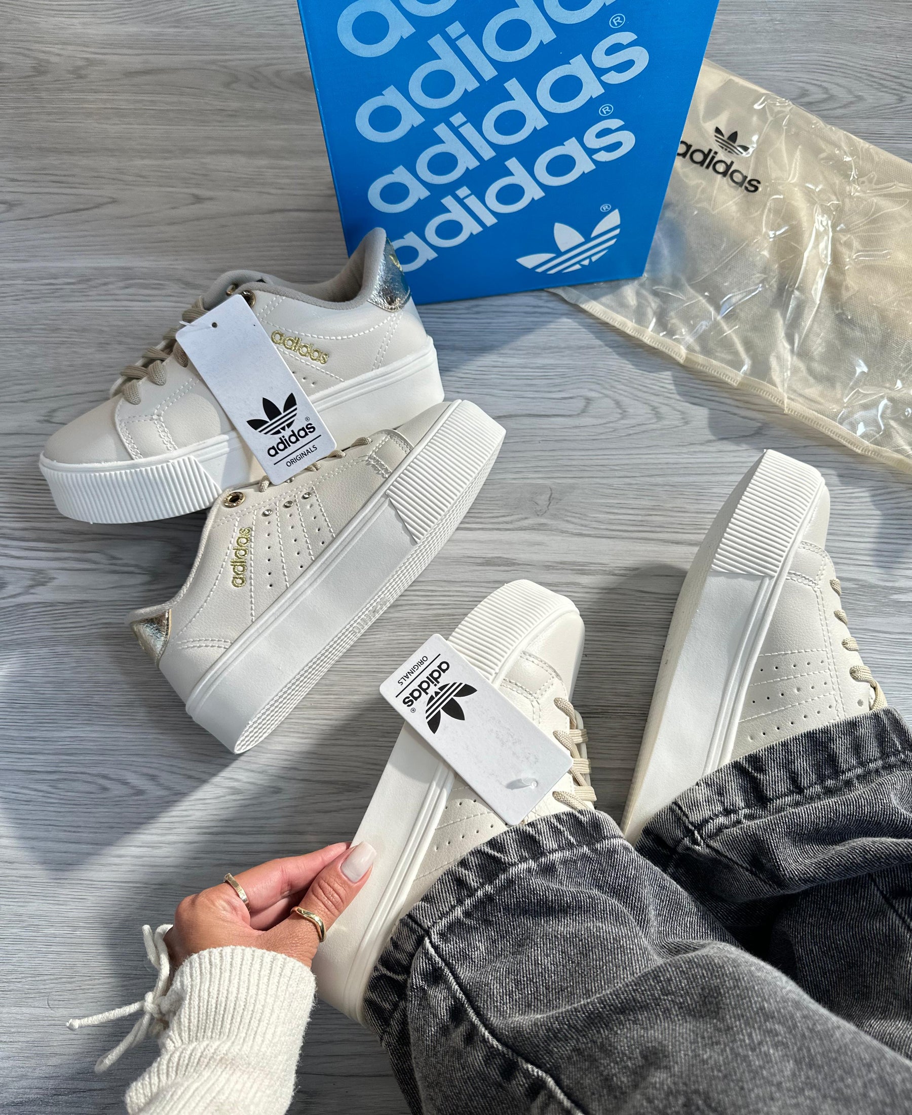 Tênis Adidas Plataforma Lurex | Premium