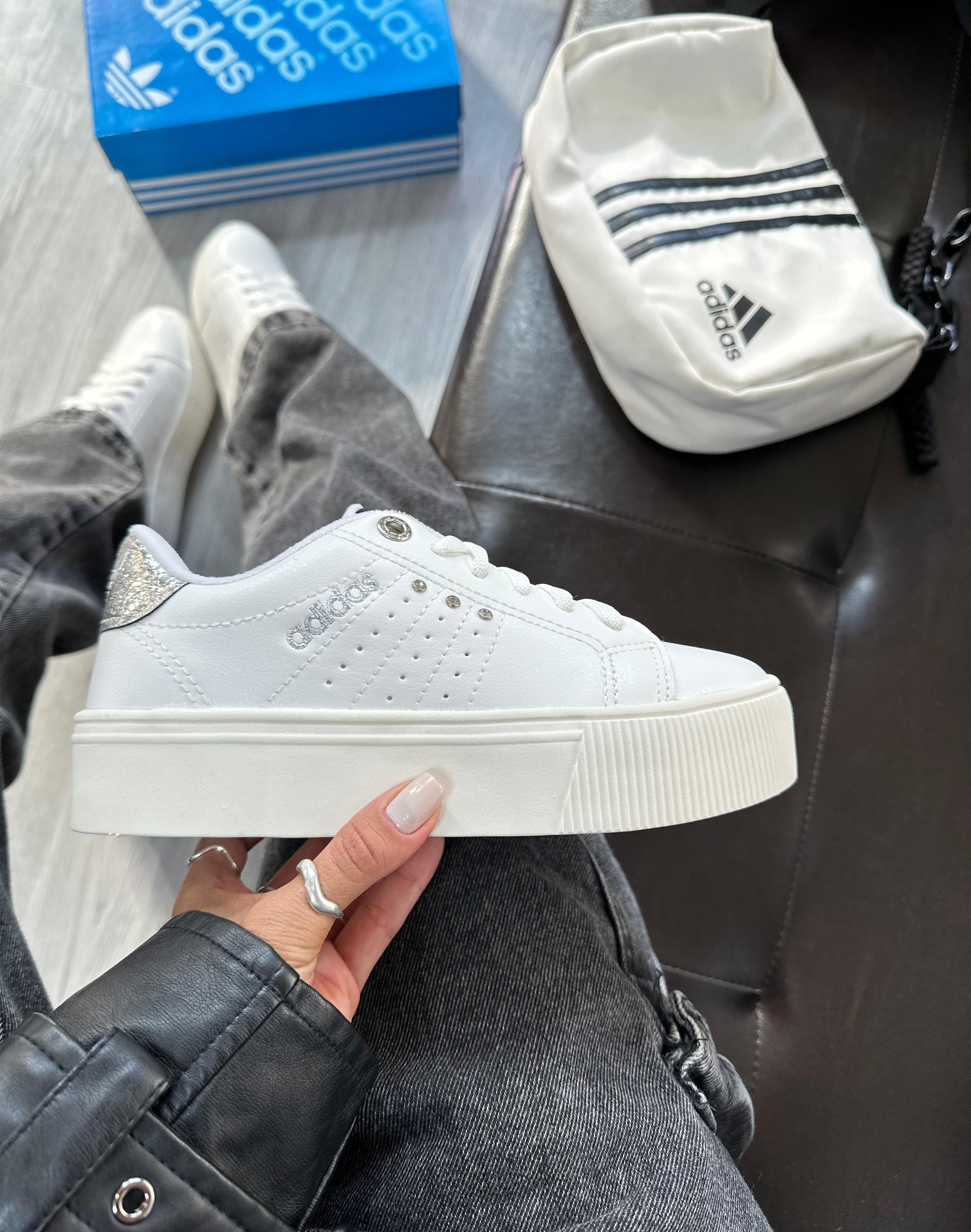 Tênis Adidas Plataforma Lurex | Premium