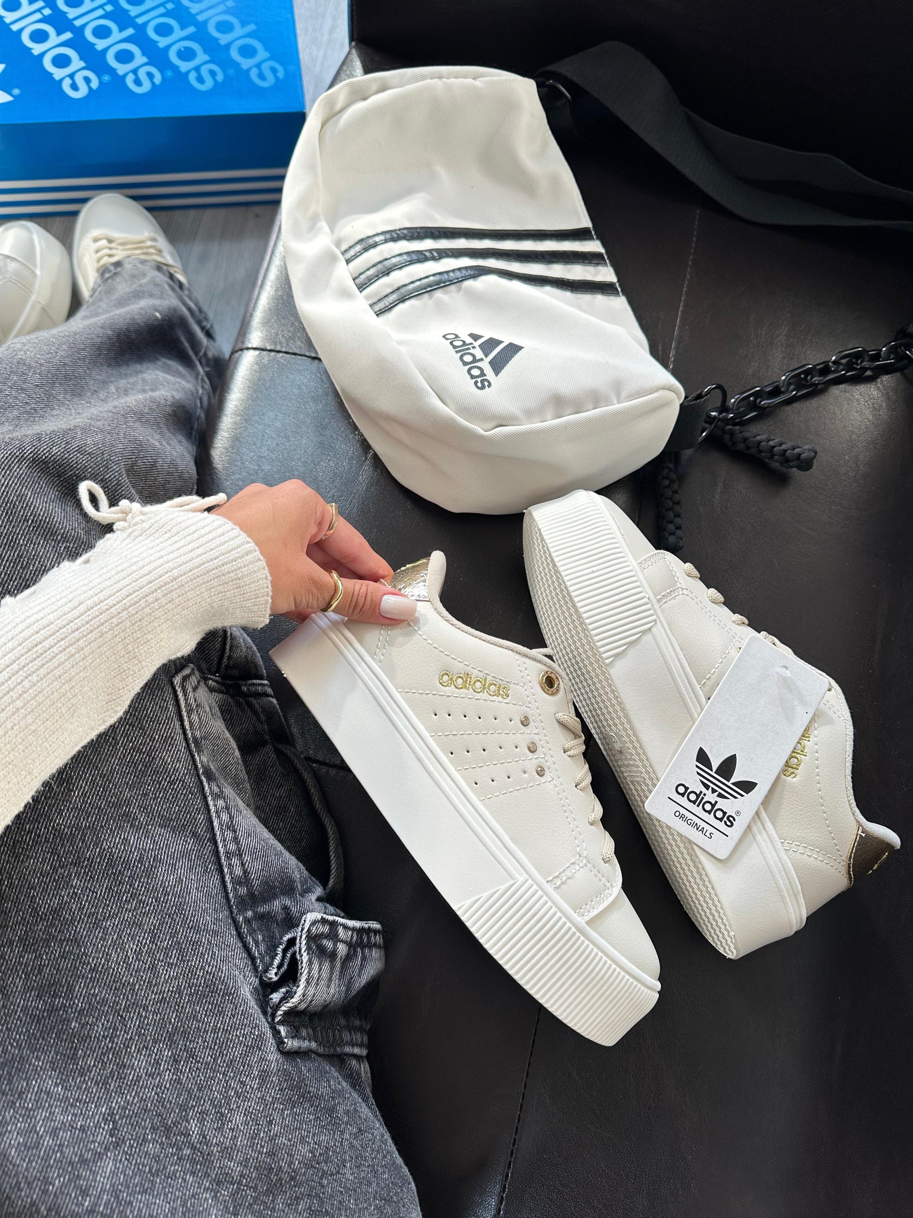 Tênis Adidas Plataforma Lurex | Premium