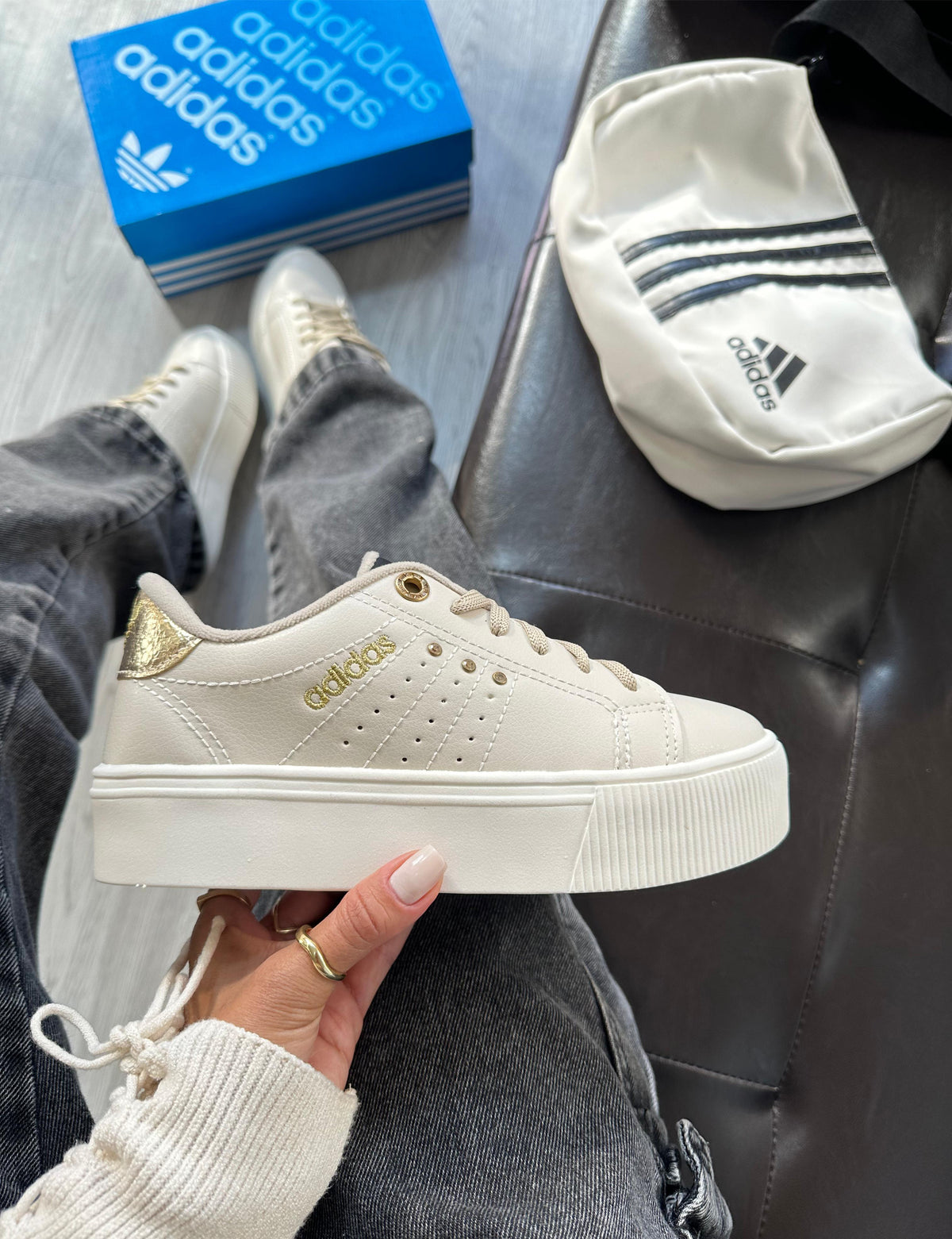 Tênis Adidas Plataforma Lurex | Premium