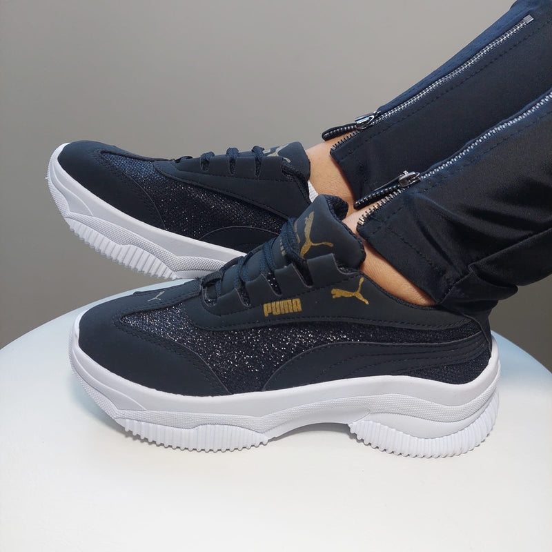 Tenis puma preto com sales brilho